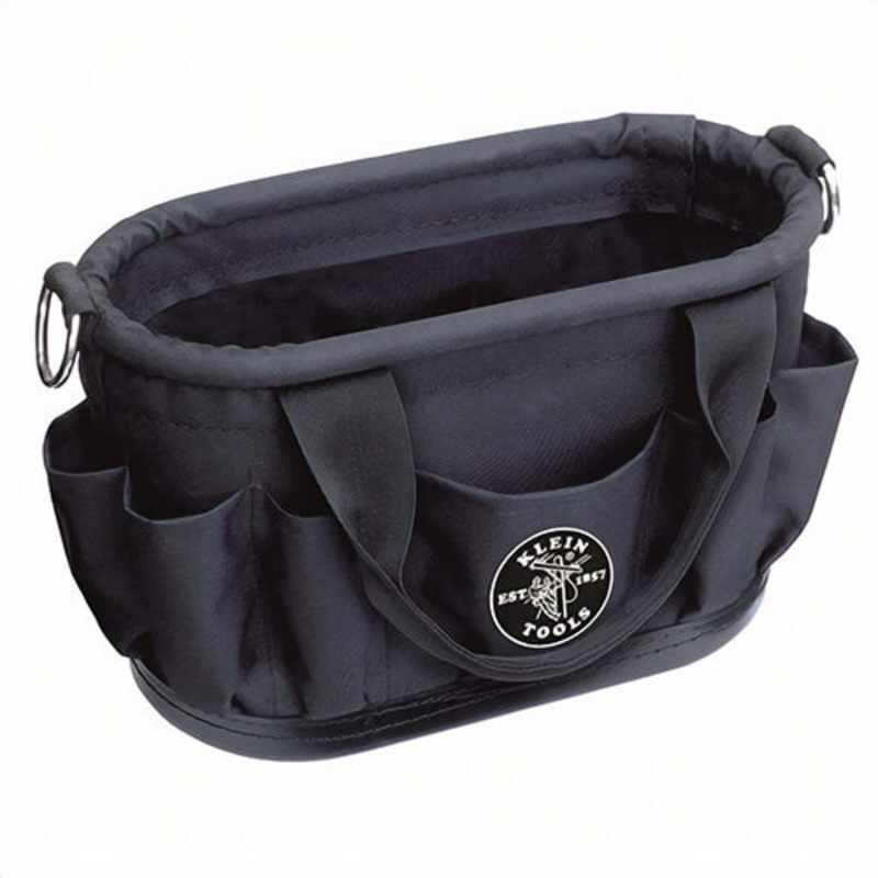 Klein 58886 Tool Tote Bag, 15-1/2 in L x 7-1/2 in W x 10 in H Outside, Polyester, 7 Compartments
