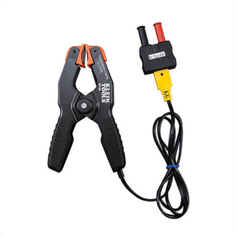 Klein 69140 Temperature Pipe Clamp, K Type, For use with: Digital Multimeter or Clamp Meter, -4 to 212F, ABS, 5-1/4 in L