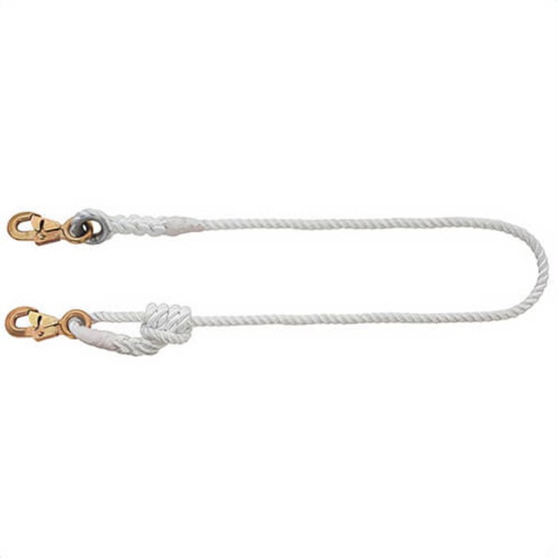 Klein 87430 Rope Lanyard, Adjustable, 5/8 in dia, 4 to 6 ft Extended Length, Nylon