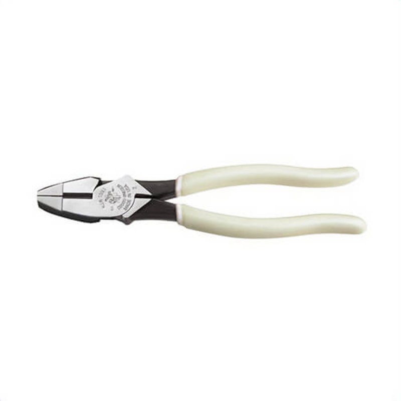 Klein D2000-9NEGLW Heavy Duty High-Leverage Hi-Viz Side-Cutting Plier, 1-19/32 in L x 1-1/4 in W x 1-19/32 in Thick Steel Knurled Jaw, 9.4 in OAL