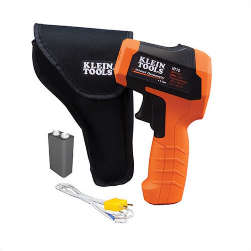 Klein IR10 Infrared Thermometer, Dual Laser, -40 to 1200F/-40 to 650C, >=32F: +/-3F or +/-1.5% Whichever is Greater