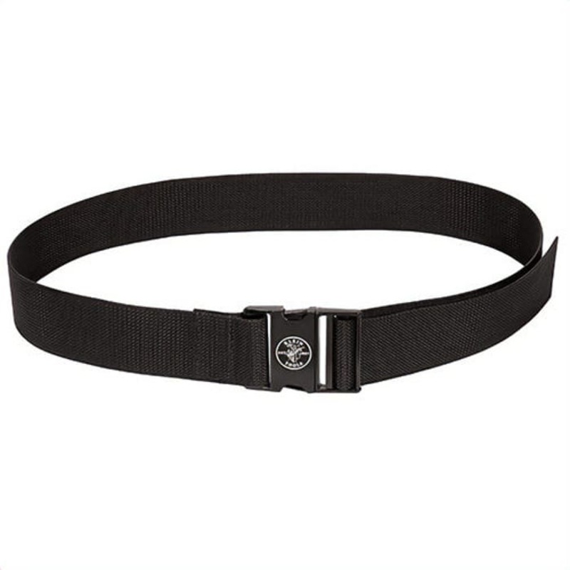 Klein PowerLine 5705 Work Belt, Heavy Duty Adjustable, One Size Fits All, 2 in Belt Width, 54 in Waist, Nylon, Black