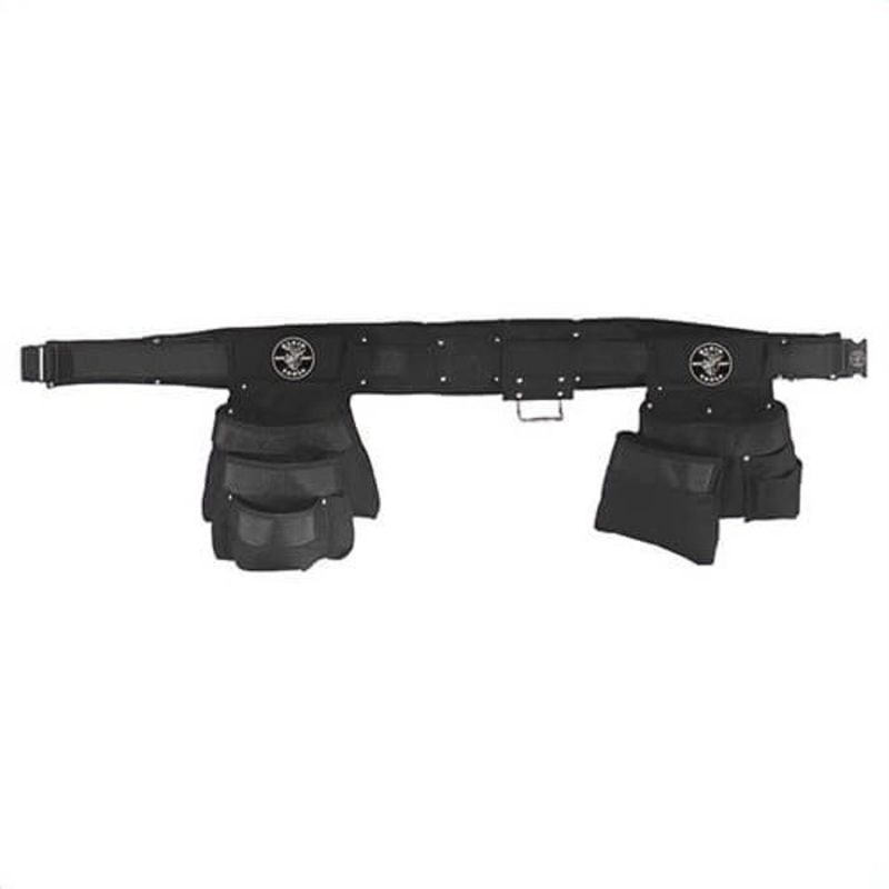 Klein PowerLine 5709L Tool Pouch Set, 4 pc Large, For use with: Hammers, 36 to 40 in Waist, 2 in W Belt, Nylon, Black, 2 in W