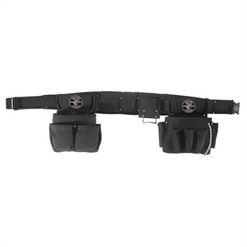 Klein PowerLine 5710M Tool Pouch Set, 4 pc Medium, For use with: Hammer, 32 to 36 in Waist, 2 in W Belt, Nylon, Black, 2 in W