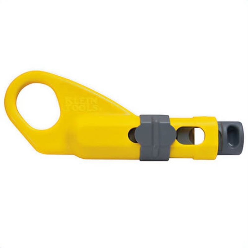 Klein VDV110-095 Coaxial Cable Radial Stripper, RG59/RG6/RG6Q/RG11/RG7 Coaxial Cable, 5-1/4 in OAL, Steel Body