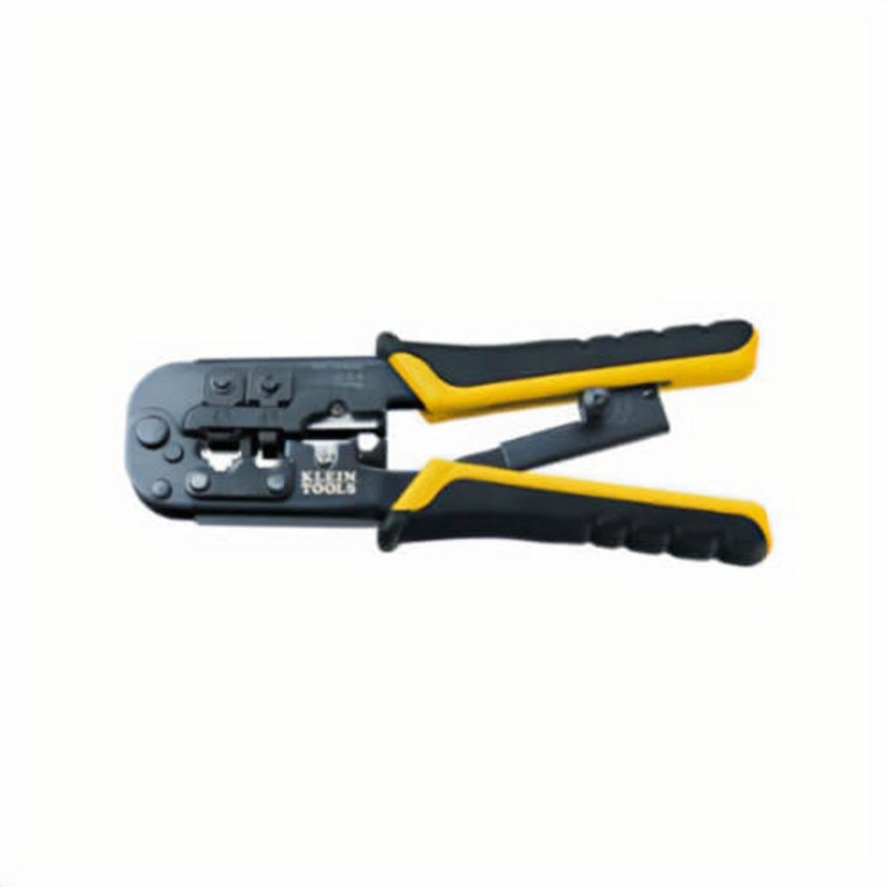 Klein VDV226-011-SEN Ratcheting Crimping Tool, Heavy Duty Modular, 28 to 22 AWG, Plastic Handle, High Carbon Steel Body