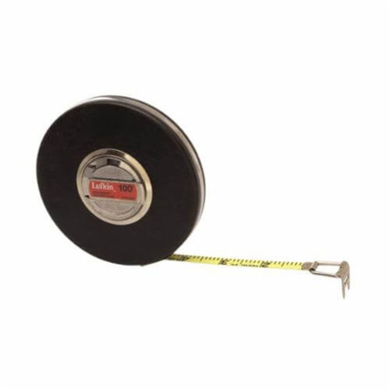 Lufkin HW226D Tape Measure, Series: Banner, Imperial, 100 ft Blade Length, 3/8 in Blade Width, 0.008 in Blade Thickness