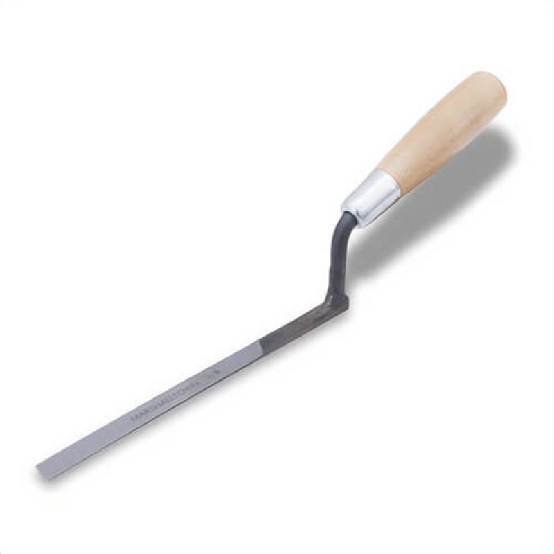 Marshalltown 11306 Tuck Pointer Trowel, 6-3/4 in L x 1/2 in W, Carbon Steel Blade, Standard Wood Handle