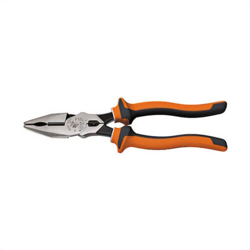 Klein 12098EINS Insulated Combination Plier, 1-25/32 in L x 1-1/32 in W x 0.53 in Thick Steel Jaw, High Leverage/Side Cut, 8.71 in OAL