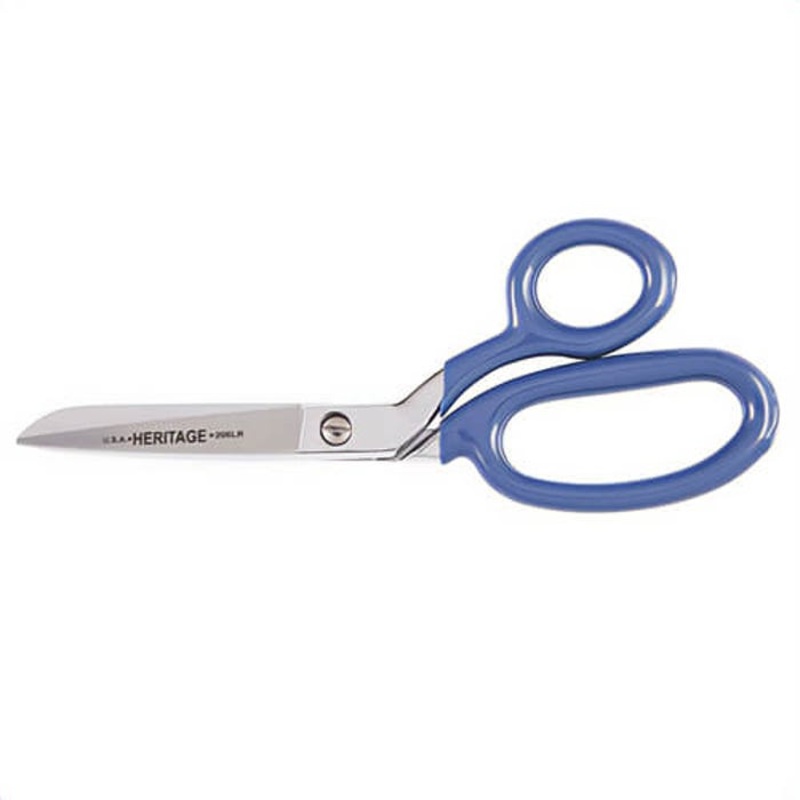 Klein 206LR Heritage Cutlery Bent Trimmer with Large Rings, 2-3/4 in L of Cut, 7-1/4 in OAL, Extra Blunt Tip, Standard Edge