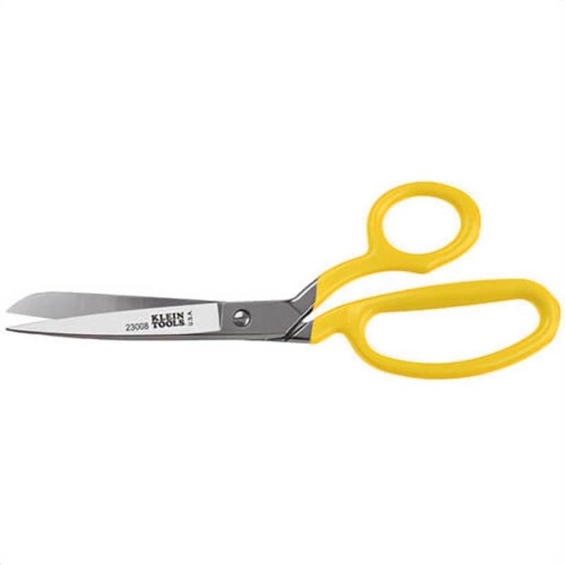 Klein 23008 Bent Trimmer, 3-1/2 in L of Cut, 9 in OAL, Sharp Tip, Knife Edge, Right Hand
