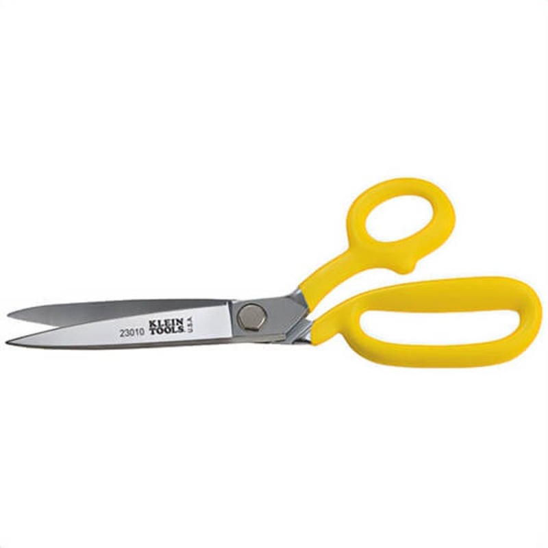 Klein 23010 Bent Trimmer, 4-1/2 in L of Cut, 10-1/2 in OAL, Sharp Tip, Serrated Edge, Right Hand