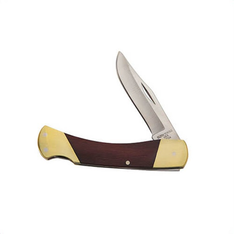 Klein 44036 Sportsman Knife, 1-Blade, 2-3/8 in Blade Length, Drop point Blade, Stainless Steel Blade, Curved/Big Bolster Handle