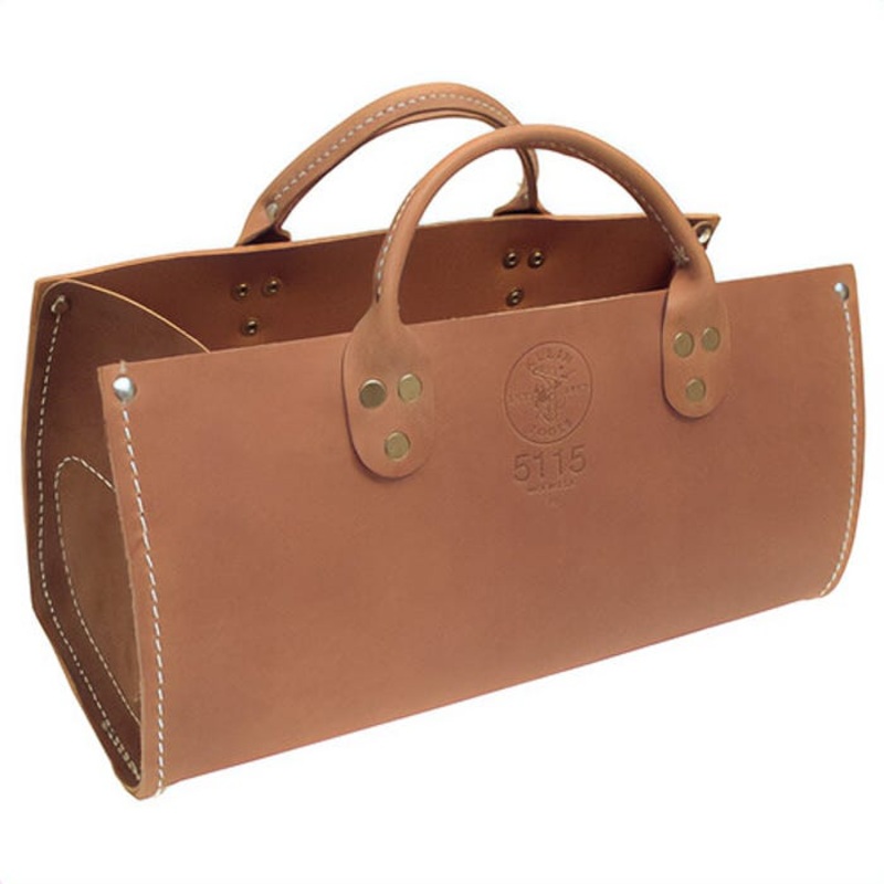 Klein 5115 Tote Bag, 15 in L x 6-1/2 in W x 7 in D Outside, Leather, Brown, 1 Compartment
