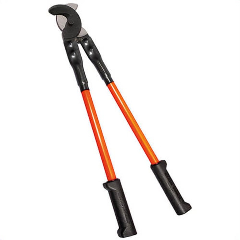 Klein 63041TH Heavy Duty Cable Cutter, 1-3/8 in Cable/Wire, 25-1/2 in OAL, For Wire Thick 500 kcmil Copper/750 kcmil Aluminum, Shear Cut, Steel Jaw