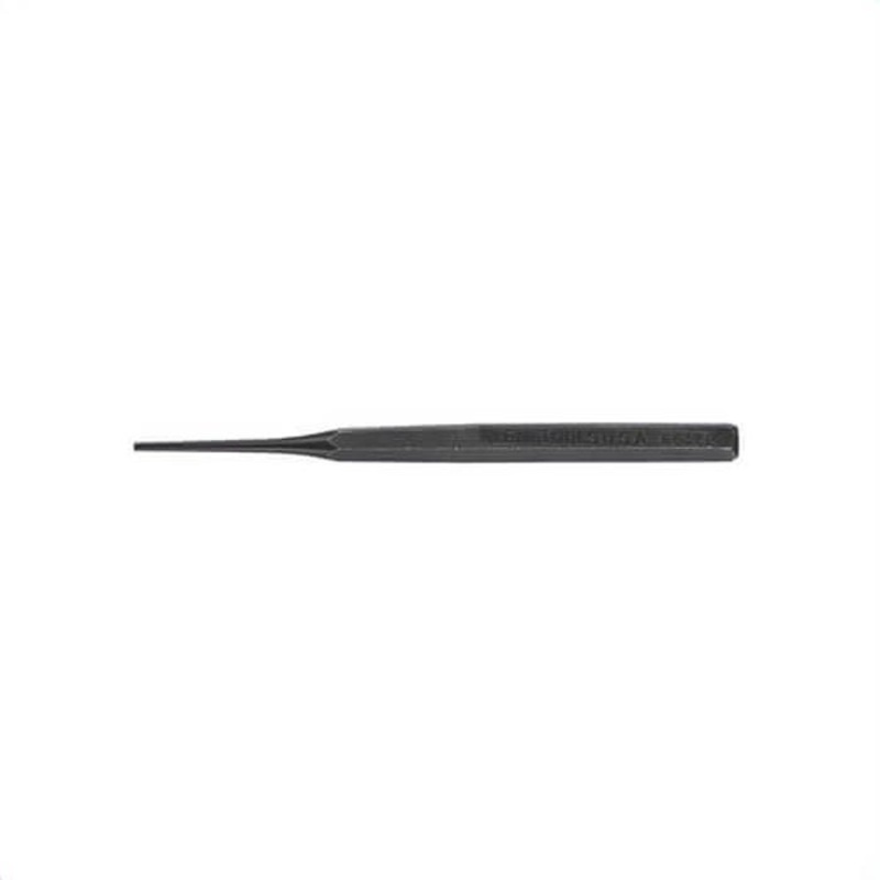 Klein 66321 Pin Punch, 3/32 in Tip, Carbon Steel Tip, Yes Corrosion-Resistant, 4-3/4 in OAL
