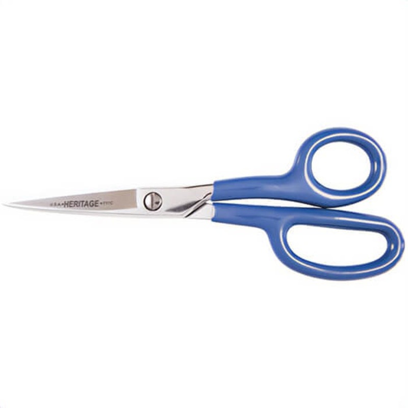 Klein 717C Heritage Cutlery Carpet Napping Shear, 2-7/8 in L of Cut, 7-7/8 in OAL, Standard Tip, Standard Edge, Ambidextrous