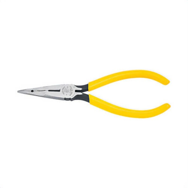 Klein 71980 Long Nose Plier, Type L1, Knurled/Serrated Jaw, 1-7/8 in Jaw Length, 11/16 in Jaw Width, 2 in Jaw Opening