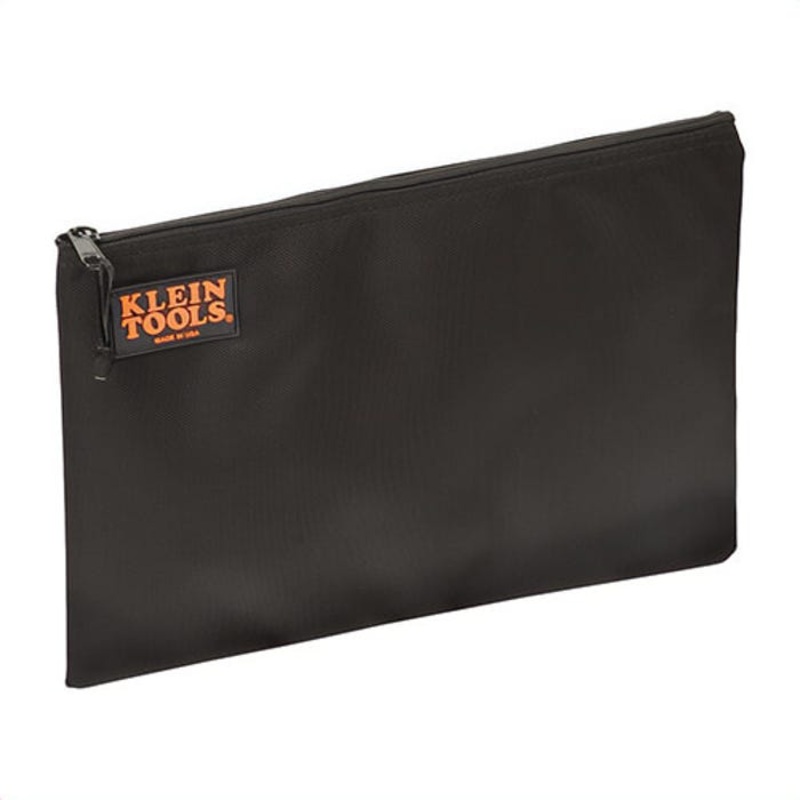 Klein Cordura 5236 Zipper Portfolio, 17 in L x 1 in W x 12 in H Outside, Ballistic Nylon, Black, 1 Compartment