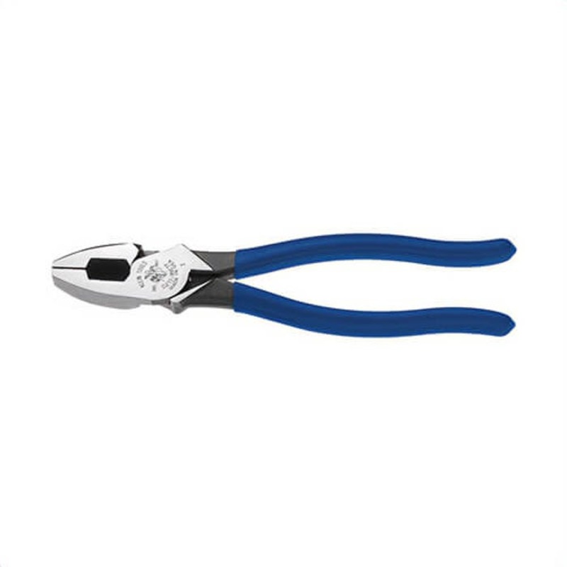Klein D213-9NETP Lineman's Plier, 1-19/32 in L x 1-1/4 in W x 5/8 in Thick Tool Steel Jaw, Crosshatch Knurled Jaw Surface
