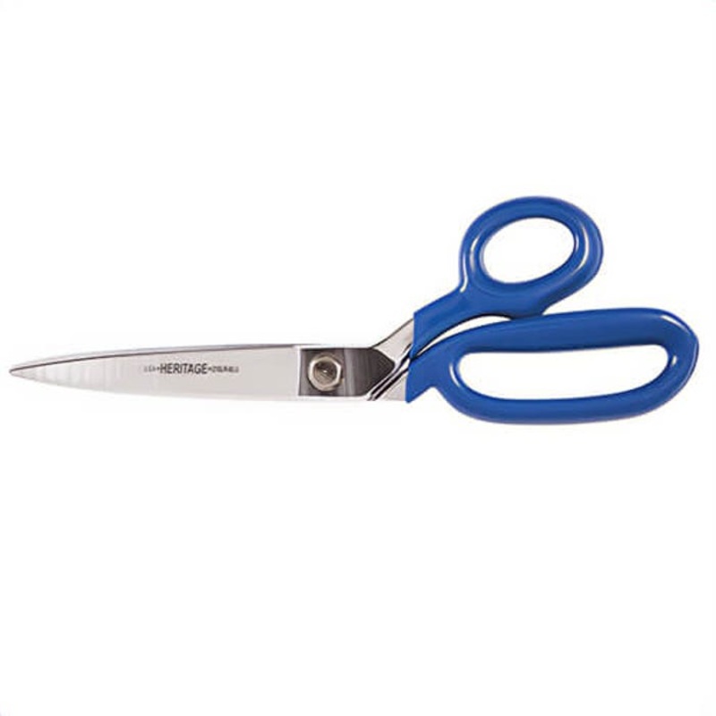 Klein G210LRBLU Heritage Cutlery Bent Trimmer with Large Rings, 4-3/4 in L of Cut, 11-1/4 in OAL, Standard Tip & Edge, SS Blade