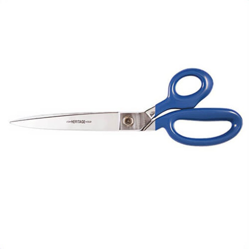 Klein G212LRBLU Heritage Cutlery Bent Trimmer with Large Rings, 6 in L of Cut, 12-1/2 in OAL, Ball Point Tip, Standard Edge