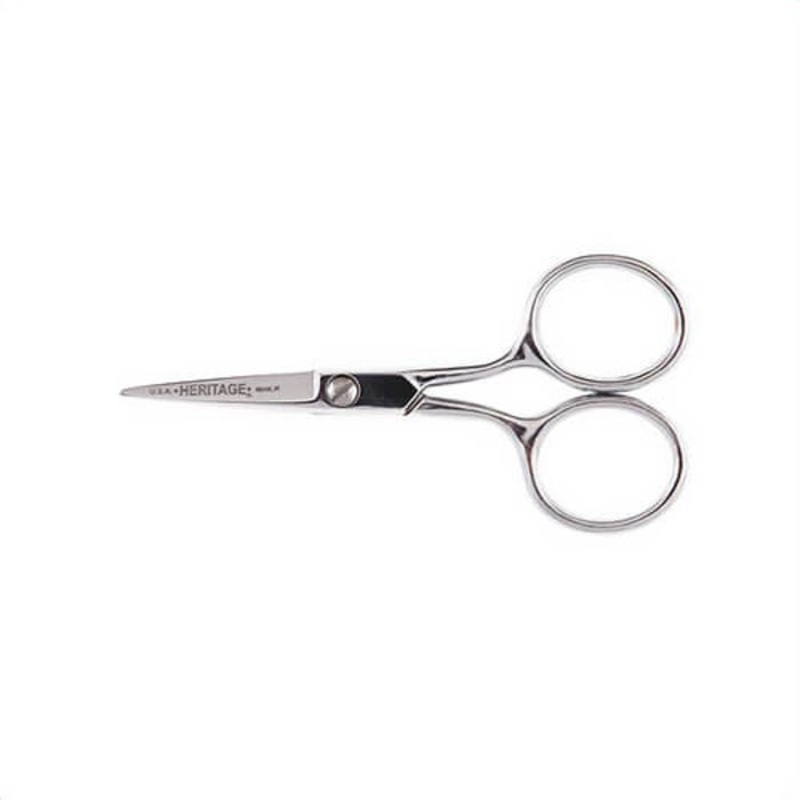 Klein G404LR Heritage Cutlery Embroidery Scissor with Large Rings, 1-1/2 in L of Cut, 4-1/2 in OAL, Standard Tip, Right Hand