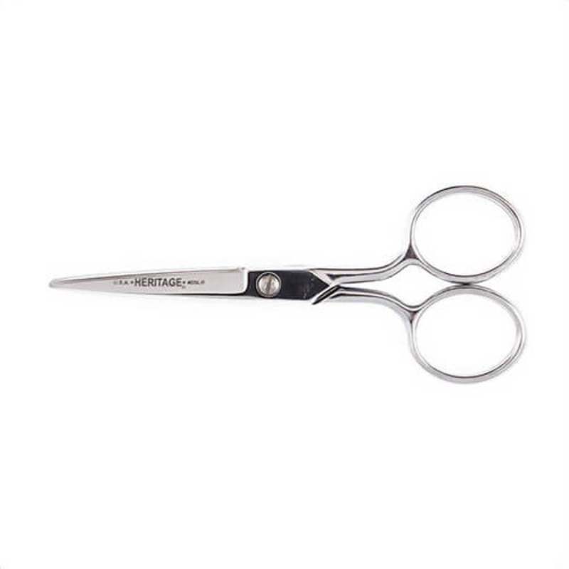 Klein G405LR Heritage Cutlery Embroidery Scissor with Large Rings, 2-1/8 in L of Cut, 5-1/8 in OAL, Standard Tip, Standard Edge
