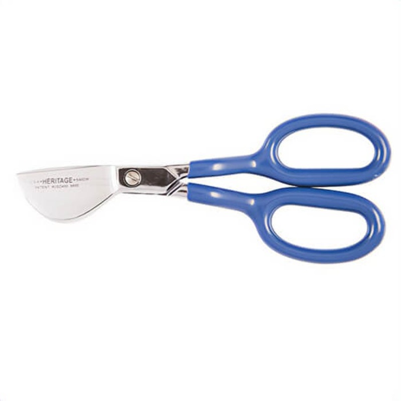 Klein G548DR Heritage Cutlery Duckbill Napping Shear with Double Large Rings, 1-7/8 in L of Cut, 7 in OAL, Sharp/Duckbill Tip