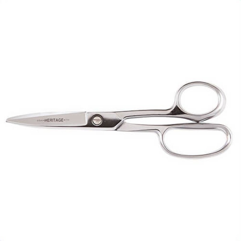 Klein G718HC Heritage Cutlery Heavy Duty Utility Shear, 3 in L of Cut, 7-1/8 in OAL, Blunt Tip, Knife Edge, Carbon Steel Blade