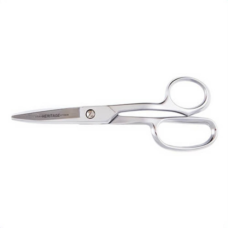 Klein GP718CB Heritage Cutlery Heavy Duty Utility Shear, 3 in L of Cut, 8-7/8 in OAL, Ball Point Tip, Standard Edge, Right Hand