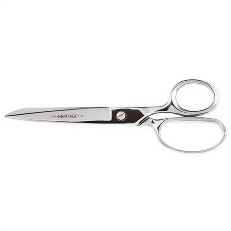 Klein Heritage Cutlery G108 Straight Trimmer, 4 in L of Cut, 8-1/4 in OAL, Standard Tip, Standard Edge, Carbon Steel Blade, Metal Handle, Right Hand