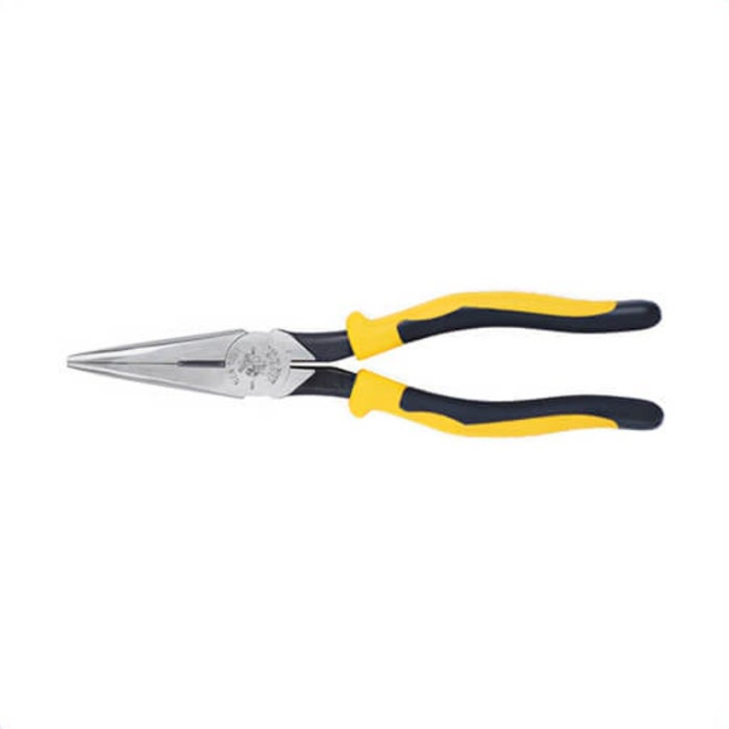 Klein Journeyman J203-8 Nose Plier, Heavy Duty, 1.812 in Nominal Capacity, 2-5/16 in Jaw Length, 1 in Jaw Width, Tool Steel Jaw, 1/8 in Tip Width, 8-9/16 in OAL
