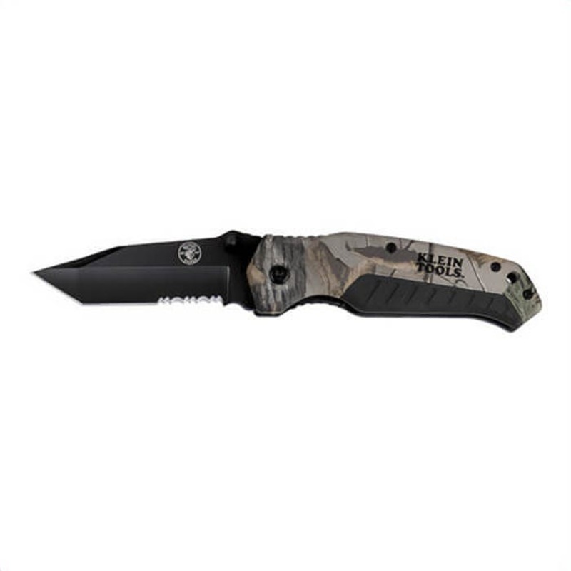 Klein Realtree Xtra 44222 Camo Knife, 3-1/2 in Blade Length, Tanto Blade, 440A Stainless Steel Blade