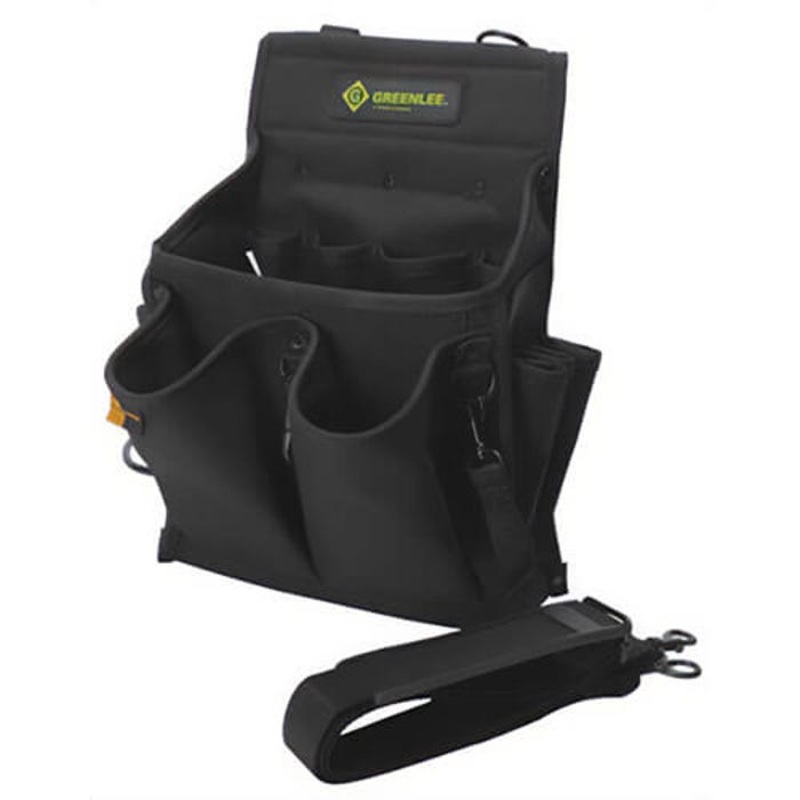 Greenlee 0158-15 Tool Bag, Heavy Duty, 10 in L x 7 in W x 13 in D Outside, Cordura Fabric, 20 Compartments