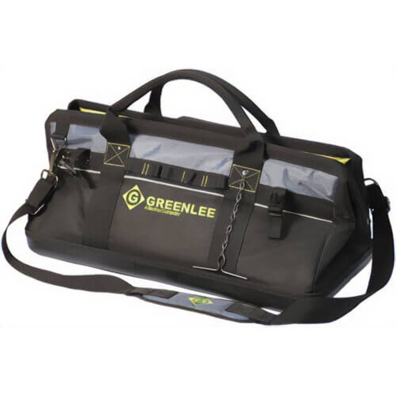 Greenlee 0158-21 Zipper Tool Bag, Heavy Duty Multi-Pocket, 20-1/2 L x 10-1/4 W x 10 in H Inside, 21 L x 11 W x 11 in D Outside, Nylon/Poly