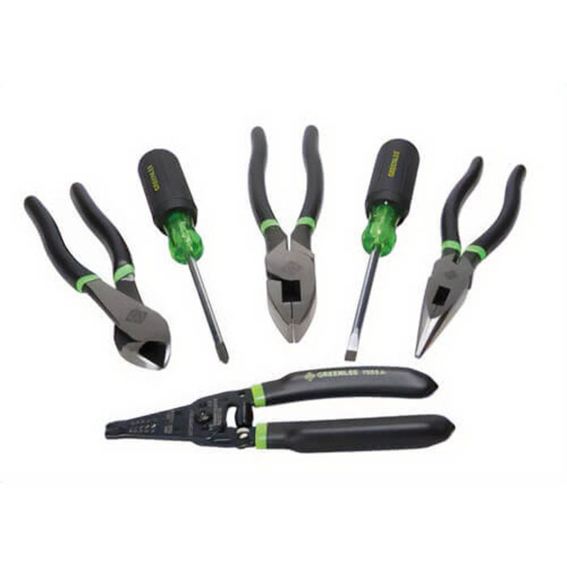 Greenlee 0159-36 Apprentice Tool Set, 6 pc, ANSI/ASME Specified Specifications Met, Chrome Vanadium Steel