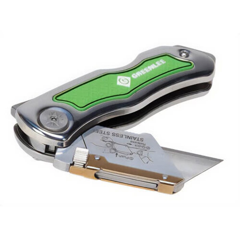 Greenlee 0652-22 Folding Utility Knife, Lockback, Standard Utility Blade, 6-3/4 in, 8.9 L x 1.125 W x 0.75 in