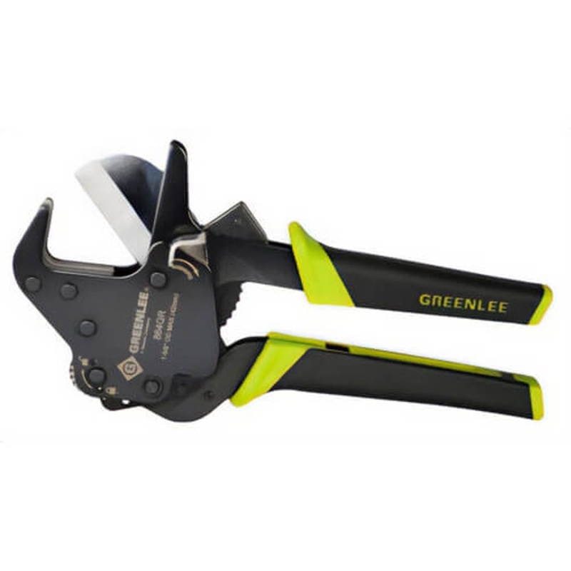 Greenlee 864QR Ratcheting PVC Cutter, Quick Release, 9 in Tool Length