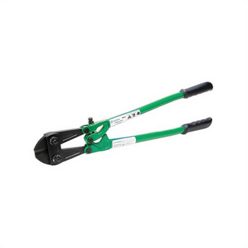 Greenlee BC30 Standard Bolt Cutter, 1/2 in at RB85 Hardness Cutting, 30 in OAL, Center Cut, Forged Steel Jaw