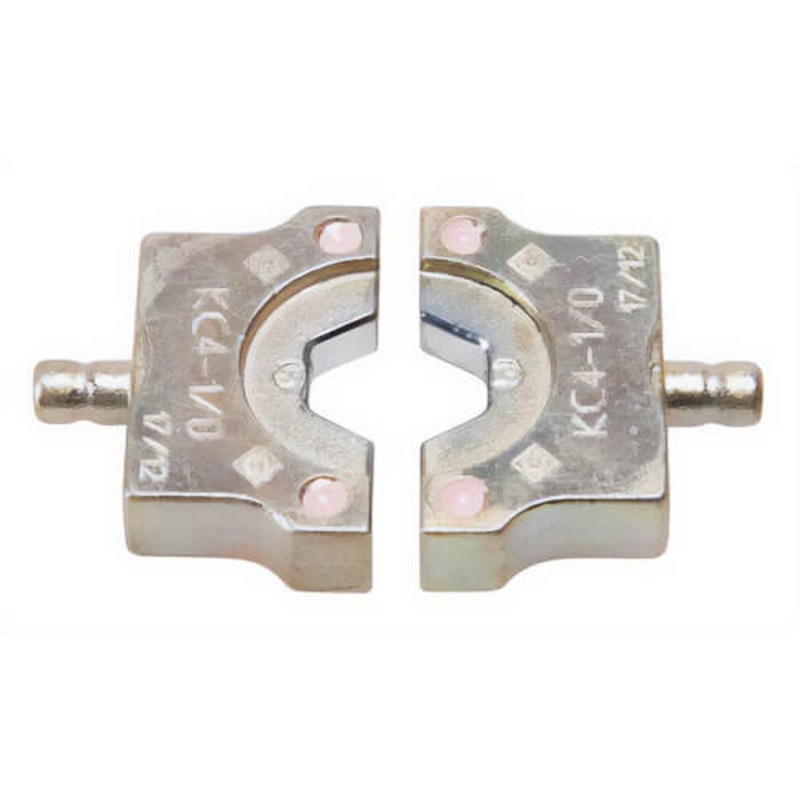 Greenlee KC4-1/0 Crimping Die Set, for Use With 4 ton EK410L Tool, Service Entrance Connector, Copper, Pink