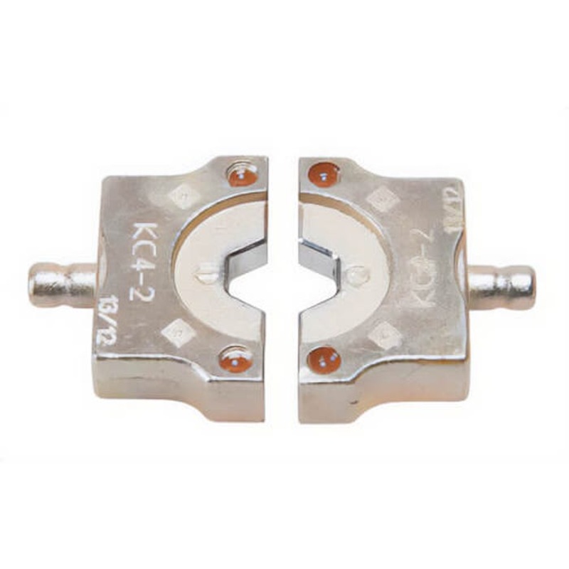 Greenlee KC4-2 Crimping Die Set, for Use With 4 ton EK410L Tool, Service Entrance Connector, Copper, Brown