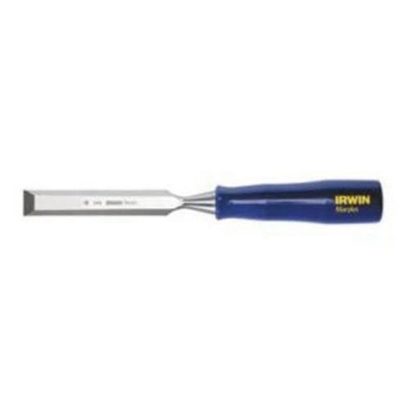 Irwin Marples M44434N Blue Chip Woodworking Chisel, 3/4 in Beveled High Quality Hardened Steel Tip, 4-1/2 in OAL, 3/4 in W Blade, Polypropylene Handle