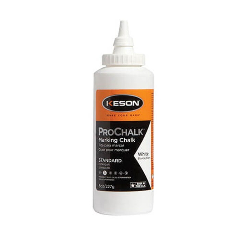 Keson ProChalk 105W Standard Marking Chalk, White, 5 lb