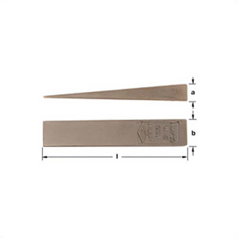 Ampco W-3 Flange Wedge, 6 in L x 1 in W x 1/2 in H, Nickel Aluminum Bronze