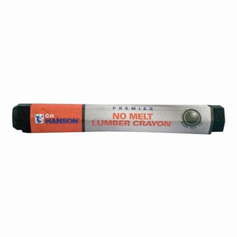 C.H.Hanson 10384 Premier Lumber Crayon, 1/2 in Hex Tip, Black