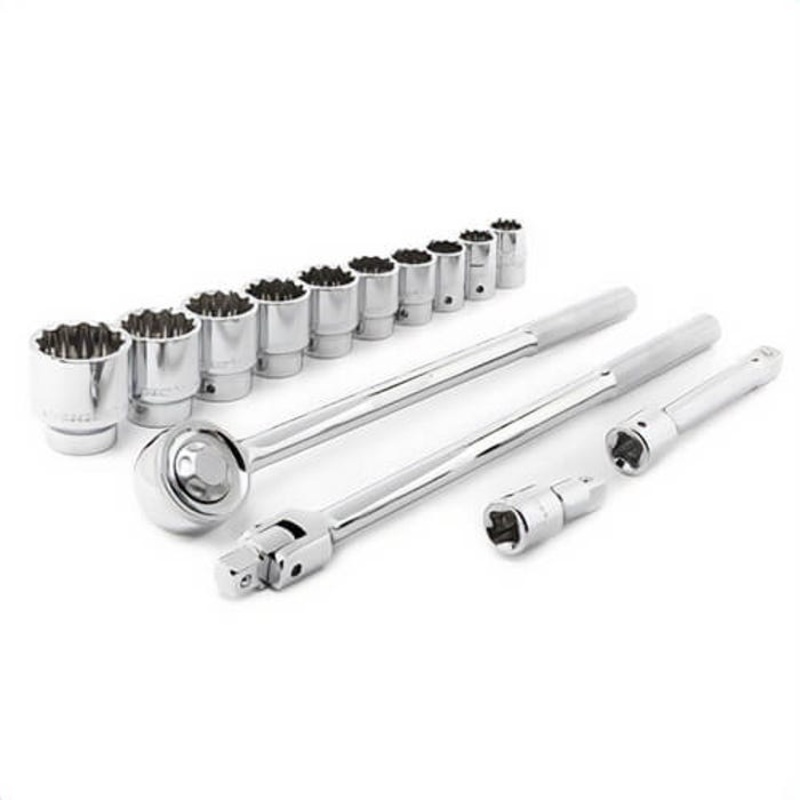 Crescent CTK14SAEN Mechanic's Tool Set, Imperial, 3/4 in Drive, 12 Point, 14 pc, Blow Mold Case Tool Storage Type