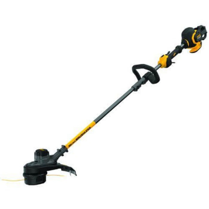 DeWALT 60V MAX* FlexVolt DCST970B Cordless String Trimmer, 15 in W Cutting, 45 in L Straight Shaft, 0.08 in dia Line, Bump Feed Line Advance