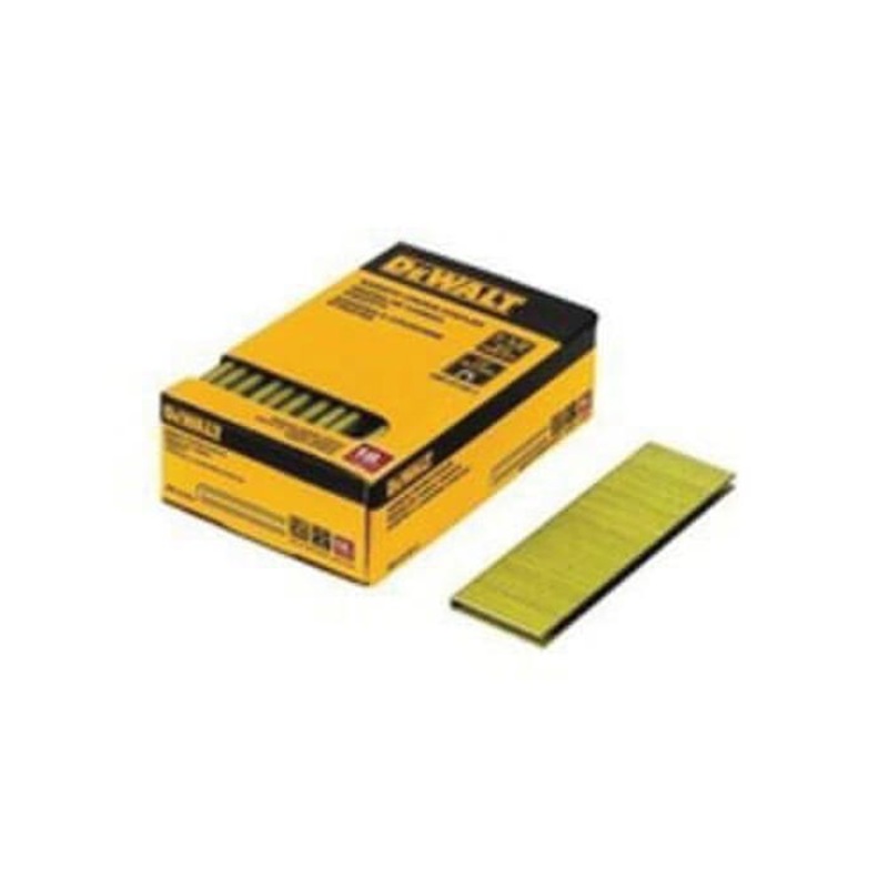 DeWALT DNS18088-2 Narrow Crown Staples, 7/8 in L Leg, Chisel Point, Steel, 1/4 in W Crown