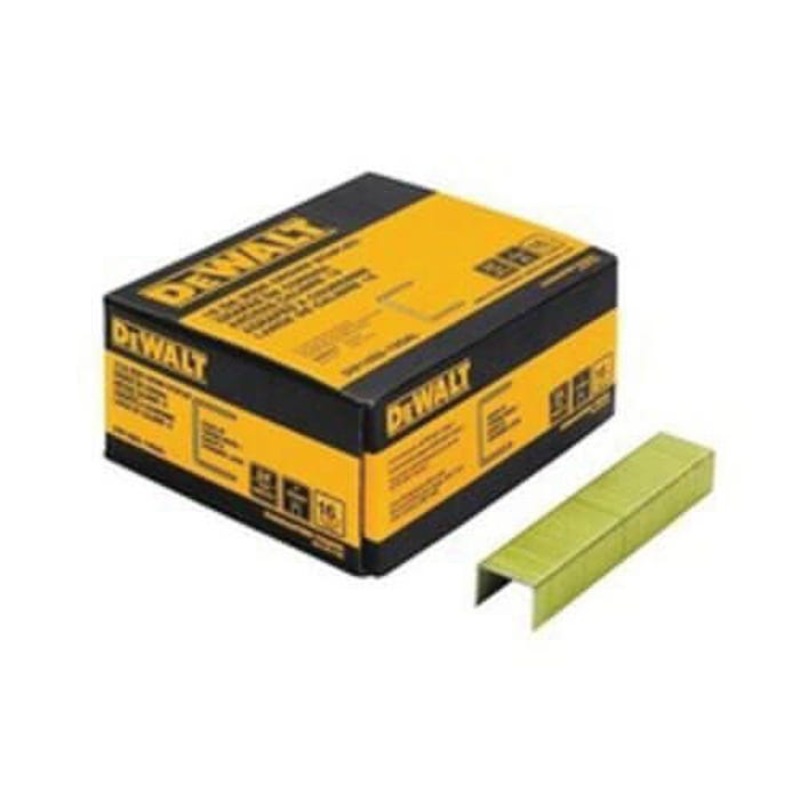 DeWALT DW16S2-25GAL Medium Crown Straight Angle Staples, 3/4 in L Leg, Chisel Point, 1 in W Crown